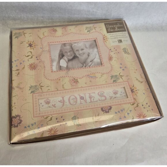 K & Co Scrapbook Kit By Brenda Walton 12x12 Chelsea Pink Glitter Floral Baby New - Picture 15 of 15